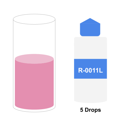 add 5 drops of R-011L reagent to water sample