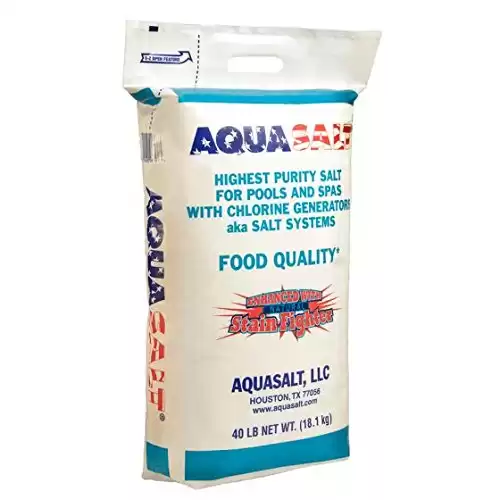 AQUASALT Salt For Swimming Pools, Two 40-lb. Bags