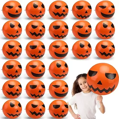 Halloween Pumpkin Beach Balls (12 pack)